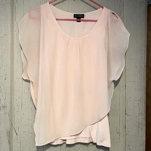 Sheer, Pink Blouse Size M